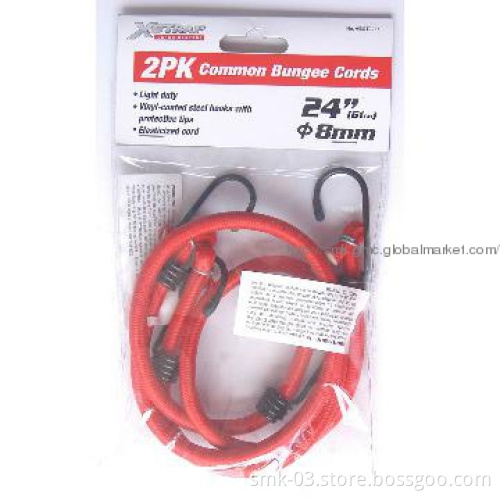 2PK 24\"X8mm Bungee Cord Standard Duty GS approved